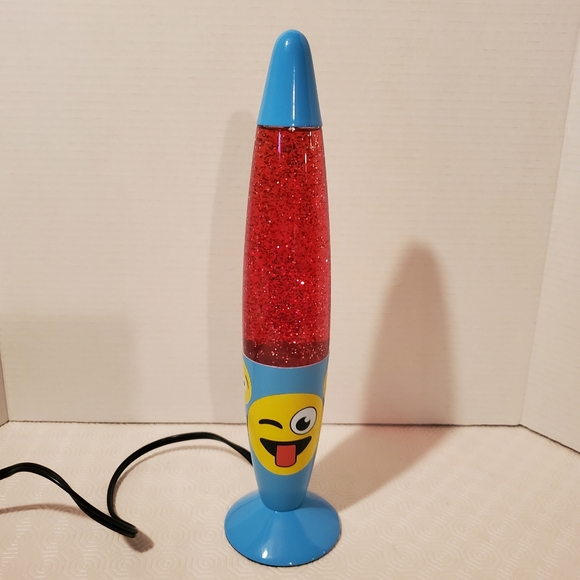 Emoticon Glitter Lava Lamp EUC - Picture 2 of 5